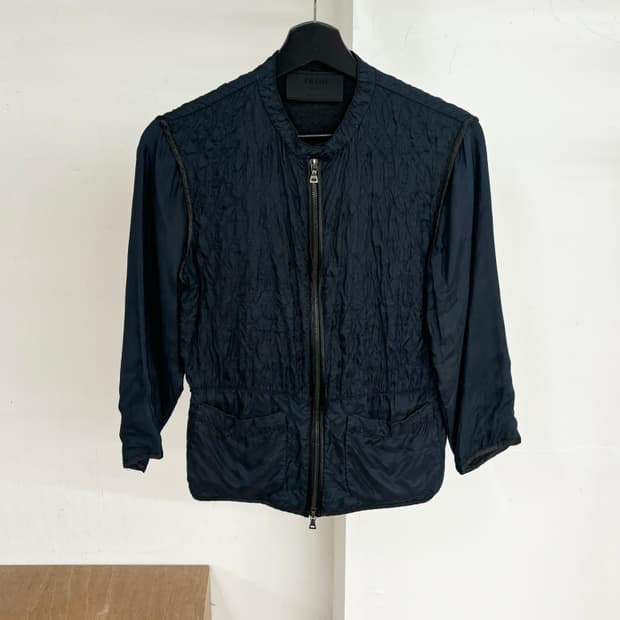 프라다 네이비 퀼팅 집업 자켓