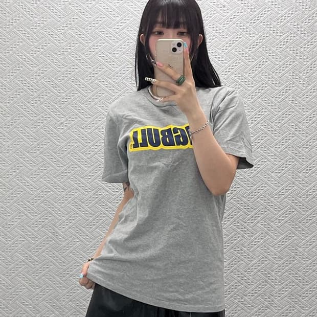 빅불 빈티지 레트로 키치 레터링 로고 반팔티 S C12854