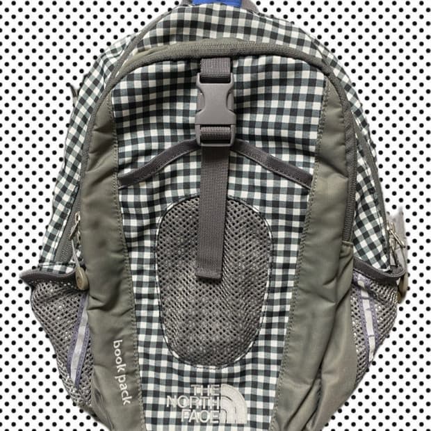 노스페이스 체크 패턴 백팩 