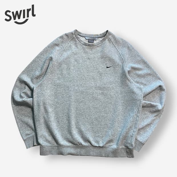 🌊00s Nike small-swoosh grey sweatshirts