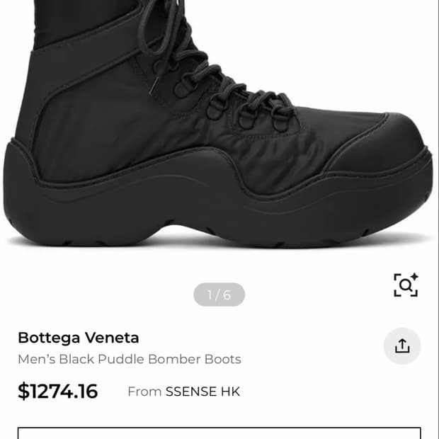 Bottega Veneta puddle bomber boots black