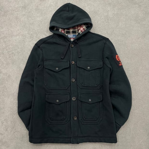 M 폴로 랄프로렌 쿼드포켓 인디안 후드 자켓