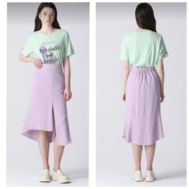 급처새상품!ENC이엔씨 언밸런스트임 스커트 치마 레니본st오즈세컨st