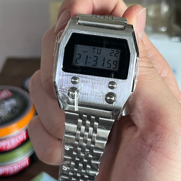 [빈티지 아카이브] 카시오 스타일 체인 시계 / onesize