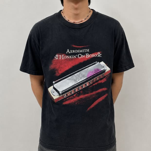 Band Aerosmith Hokin' on bobo 반팔 티셔츠 M
