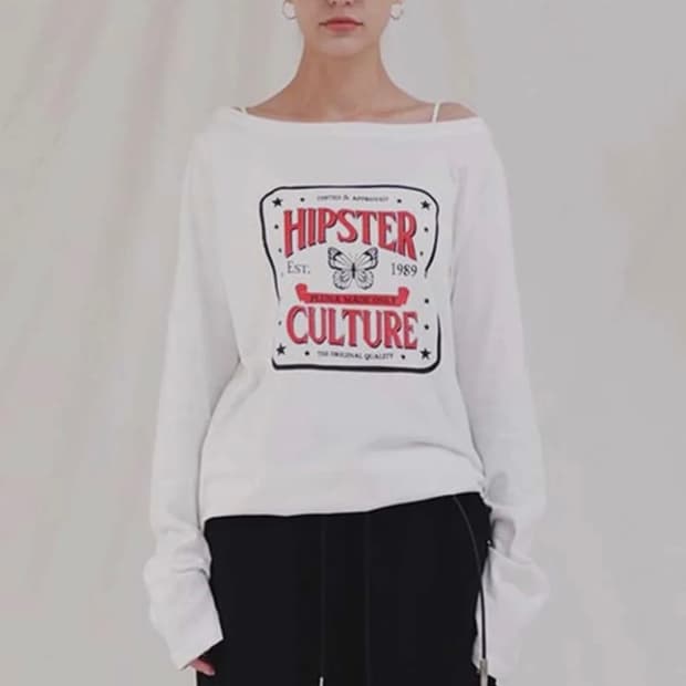 [새상품] 플루나 스튜디오 힙스터 오프숄더 티 아이보리