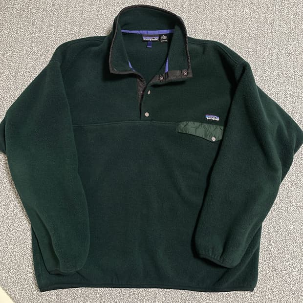 [XL] 90s 파타고니아 신칠라 다크 그린 플리스 풀오버
