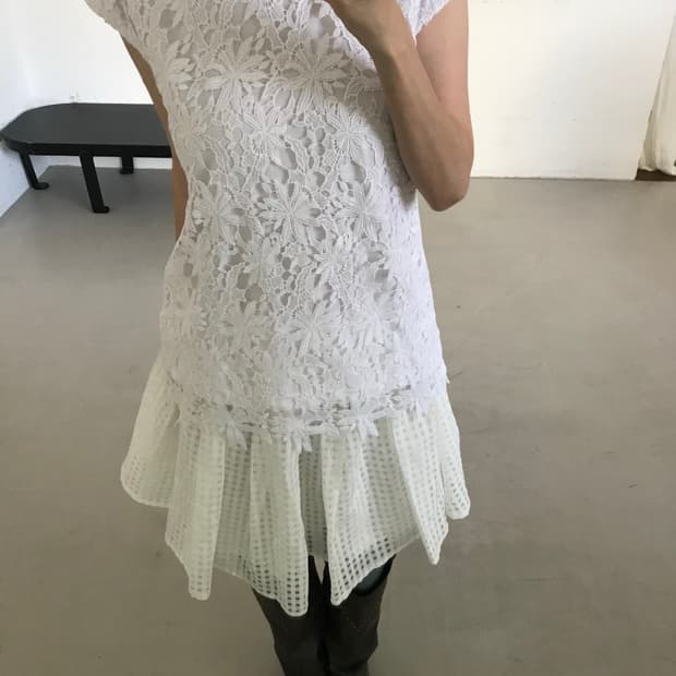 vintage ivory lace top