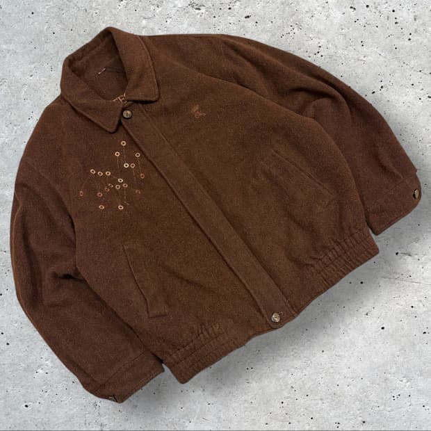 [105] 카운테스마라 브라운 모직 봄버 자켓 B989