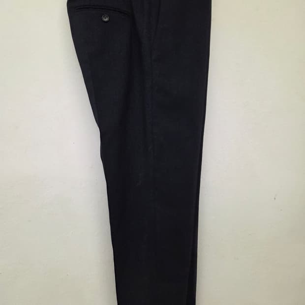 시스템 슬림핏 블랙 정장 바지