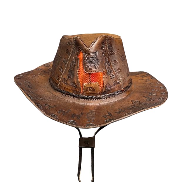 페루 레더 웨스턴 카우보이 모자