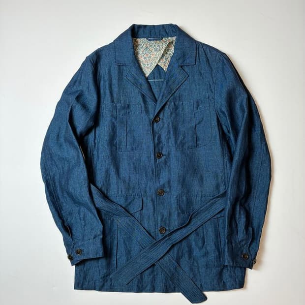 맨온더분 20ss 100% 린넨 벨티드 헌팅 자켓 PN8407