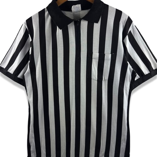 90S 마제스틱  레프리 스트라이프 폴로셔츠3011