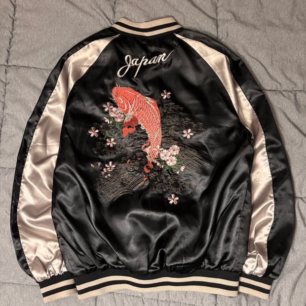 재패니즈 일본 잉어 스카쟌 재킷 자켓