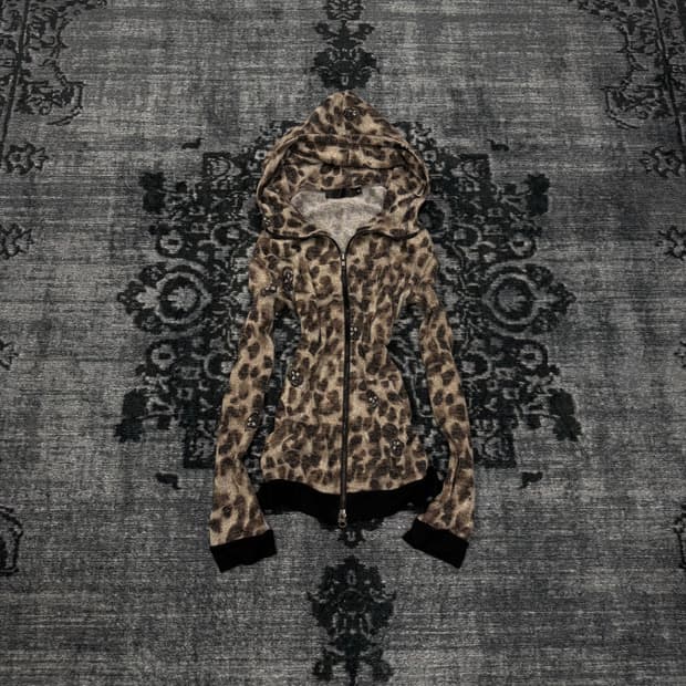 The exclusive skull leopard knit parker