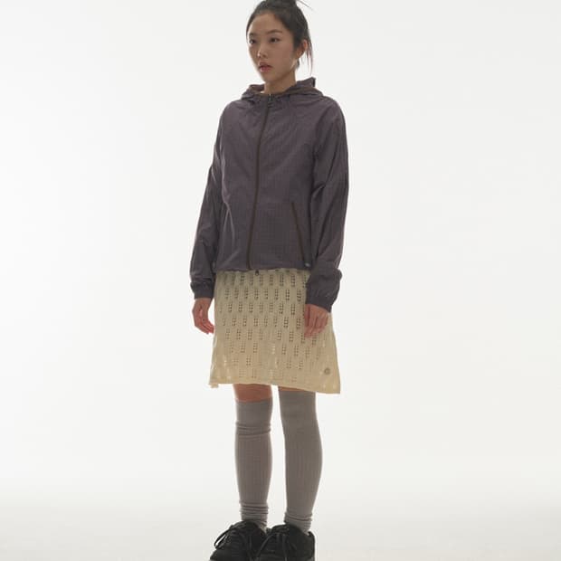 COYSEIO Check Windbreaker Purple