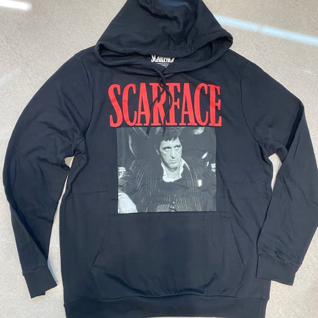 스카페이스 프린팅 후드티 L