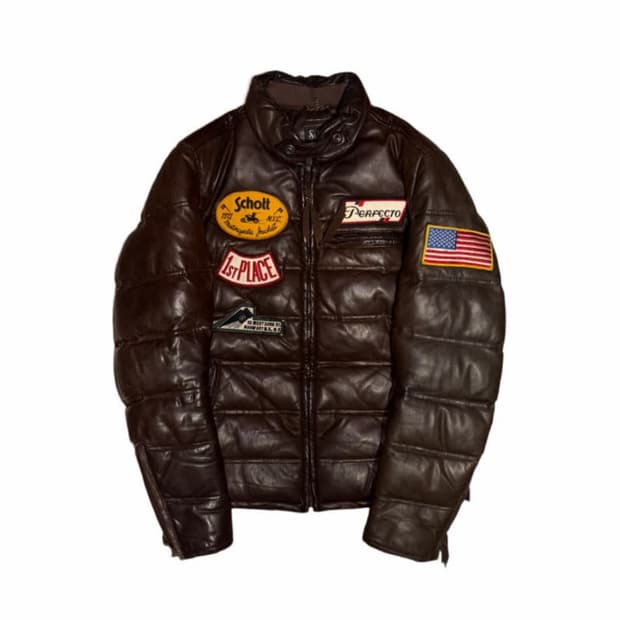 Shcott Leather Down Jacket