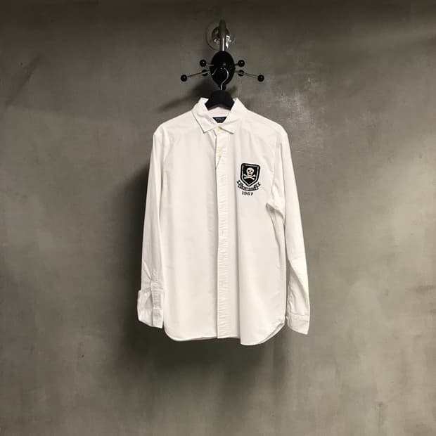 폴로 랄프로렌 스컬 자수 셔츠 화이트 M