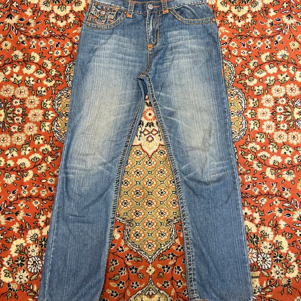 [31-32] 트루릴리전 레인보우 바비 빈티지 데님 팬츠