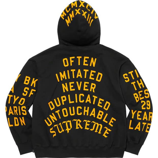 슈프림 팀플록 후드