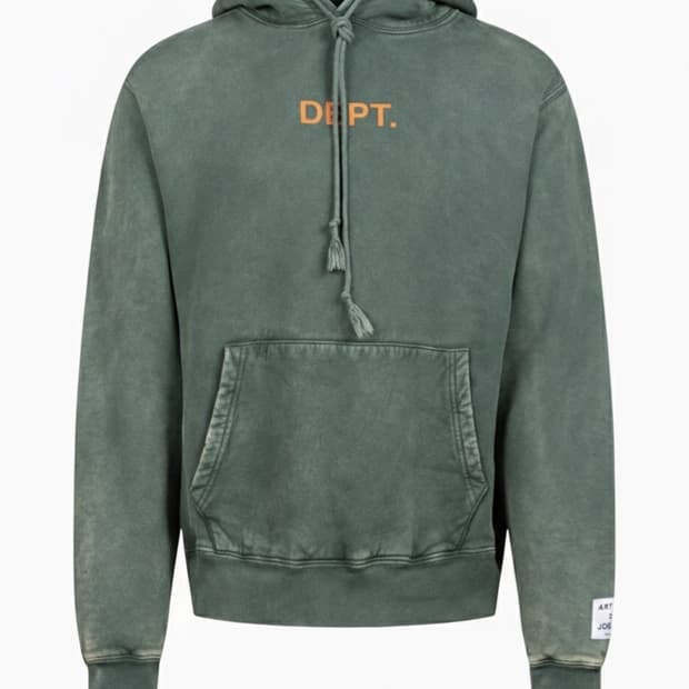 갤러리 디파트먼트 페인티드 프렌치 로고 후디 그린