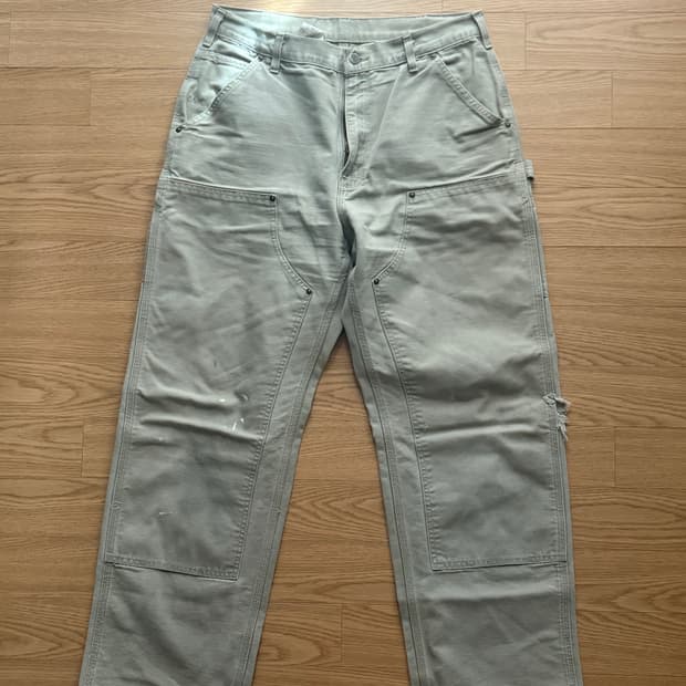 칼하트 더블니 베이지 데미지 팬츠 34/36