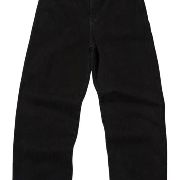 스웨이드 블랙 데님팬츠 