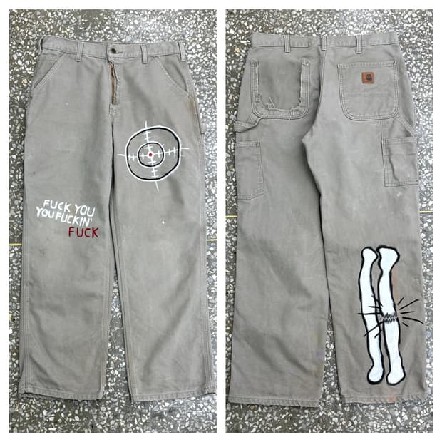 칼하트 커스텀 카펜터 팬츠 B11-DES 34