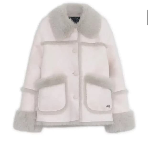 허그유어스킨 시어링 무스탕 자켓 핑크