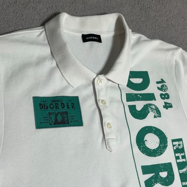 Diesel 디젤 빈티지 패치로고 반팔 폴로카라티 / 00s y2k