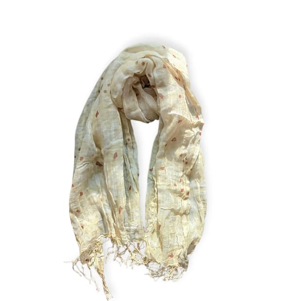 모리걸 엘로우 잔꽃패턴 스카프