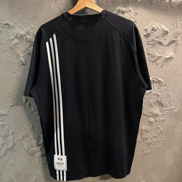 Y-3 와이쓰리 백삼선 반팔티 블랙 L
