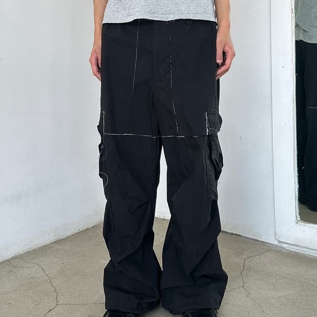 저널 스탠다드 컷아웃 와이드 나일론 카고 팬츠