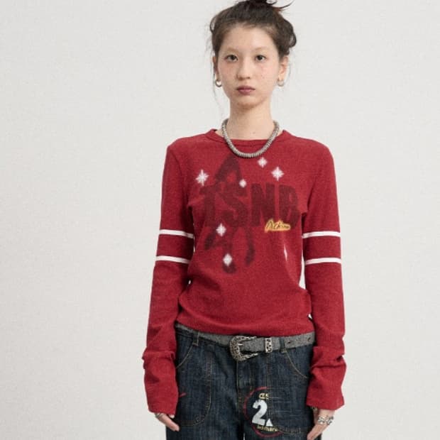 아키하라 레드 롱슬리브 