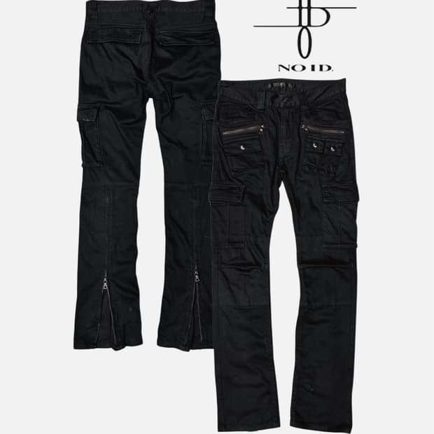 NO ID. utility pocket cargo pants