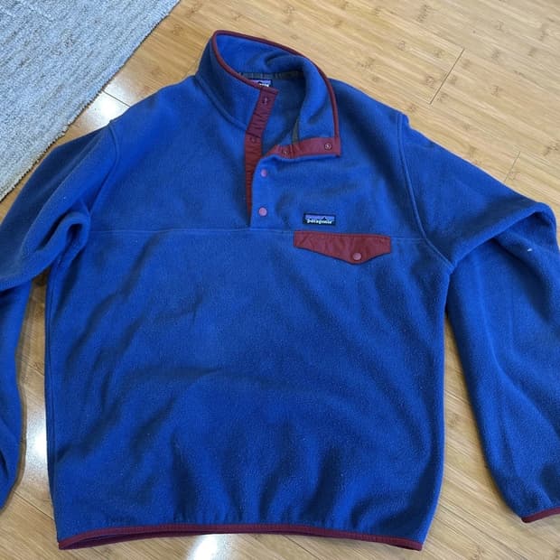 19SS 파타고니아 신칠라 스냅-T 블루/버건디