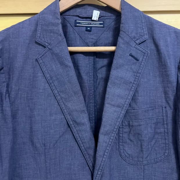 타미힐피거 남성 네이비 코튼자켓 46