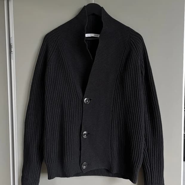 르메르 x 유니클로 16FW 숄 카라 가디건 블랙 L