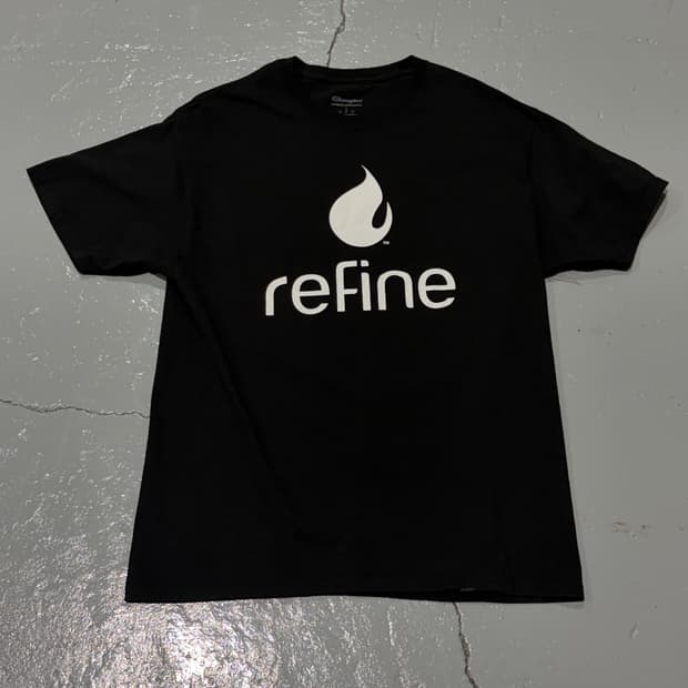 챔피온(Champion) refine 로고 빈티지 블랙 반팔 티셔츠