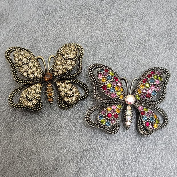 butterfly brooch set