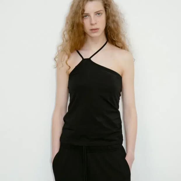 리포스 슬리브리스 나시 repos STRAP CAMI TOP BLACK