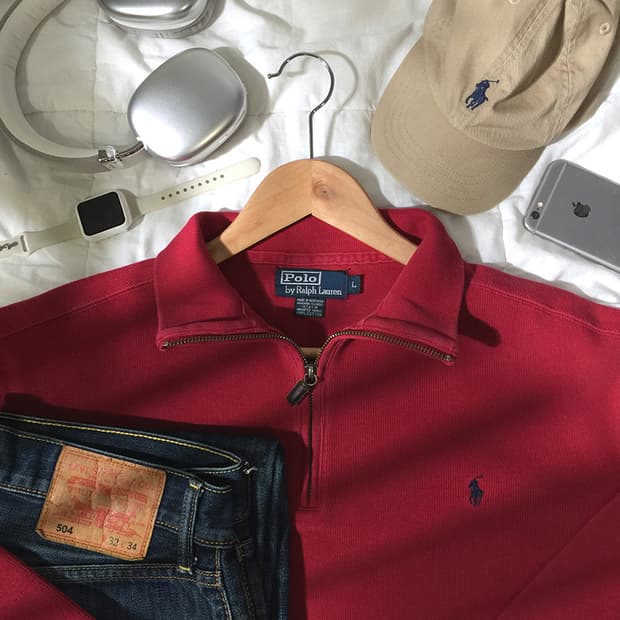 (MAN) 폴로랄프로렌 스웻 반집업 XL 