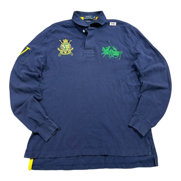 ✨ (바배) 폴로 랄프로렌 치프키프 멀티포니 럭비 카라 롱슬리브