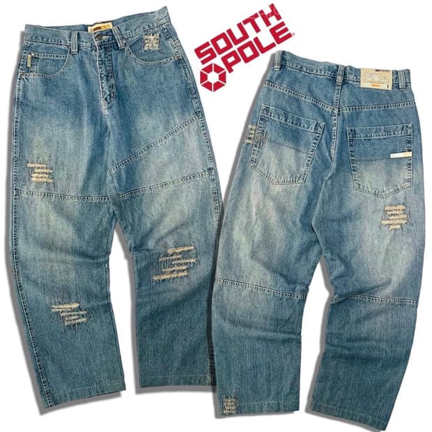SOUTHPOLE 사우스폴 올드스쿨 데미지 데님