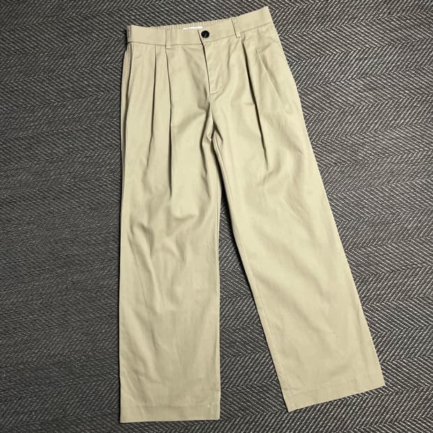 드로우핏 와이드 밴딩 치노팬츠 베이지y 5132