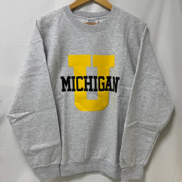 와일드동키 WILD DONKEY 미시건  맨투맨 그레이