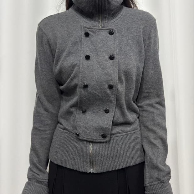 banana republic button detail zipup