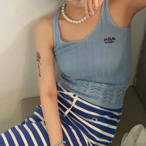 FILA 휠라 클래식 니트 슬리브리스