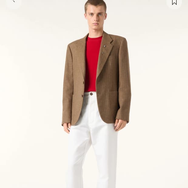 남녀 공용,로로피아나 린넨 블레이저 자켓